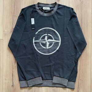 STONE ISLAND MEN'S GRAY CREWNECK SWEATERS